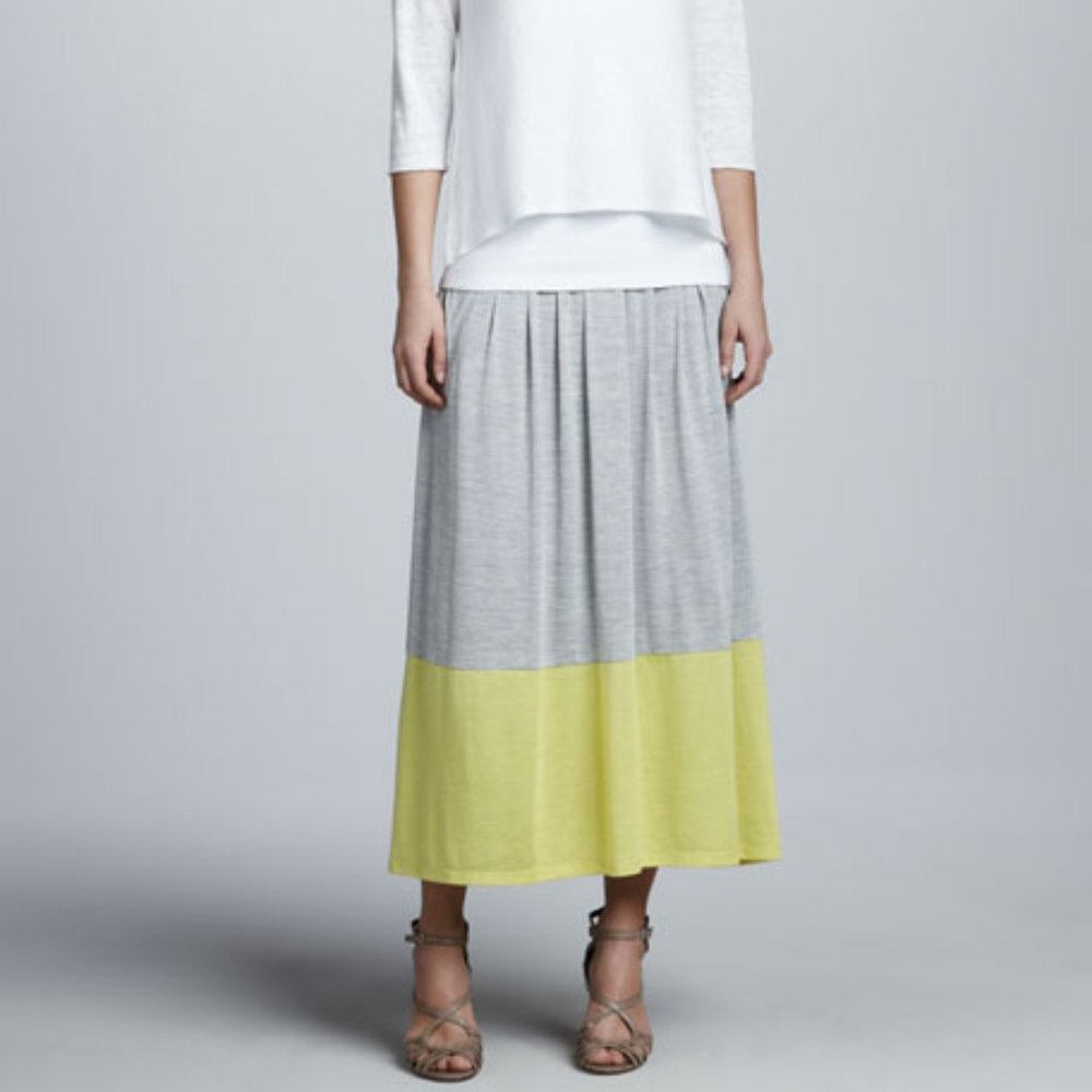 Eileen Fisher - Colorblock Jersey Skirt